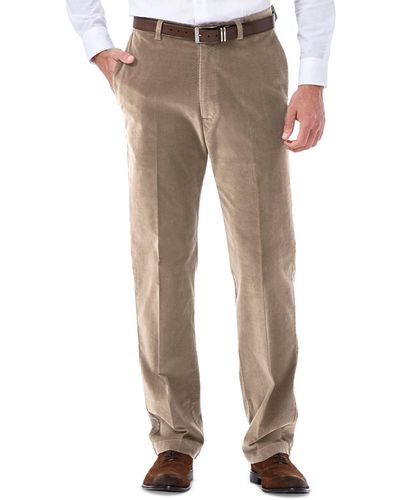 Haggar Classic-fit Stretch Corduroy Pants - Natural