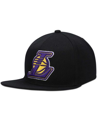 Mitchell & Ness Black Los Angeles Lakers Core Basic Snapback Hat