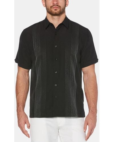 Cubavera Ombre Stripe Shirt - Black