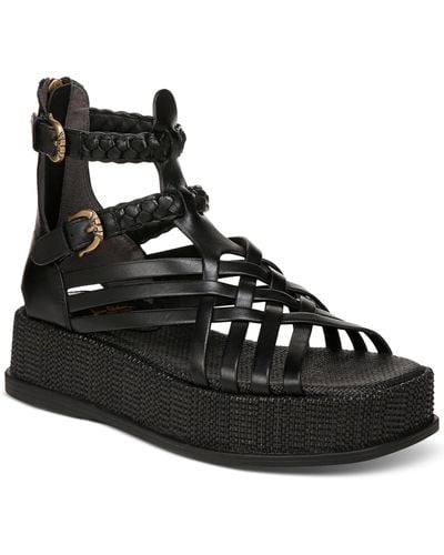 Sam Edelman Nicki Strappy Platform Wedge Sandals - Black