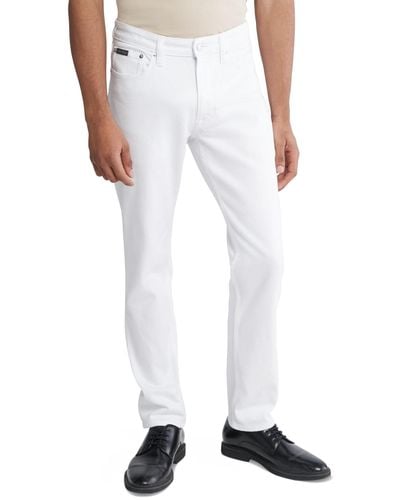 Calvin Klein Slim Fit Stretch Jeans - White