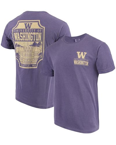 Image One Washington Huskies Comfort Colors Campus Icon T-shirt - Purple