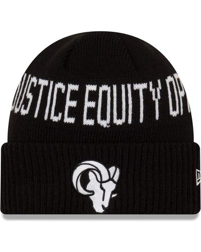 KTZ Los Angeles Rams Team Social Justice Cuffed Knit Hat - Black