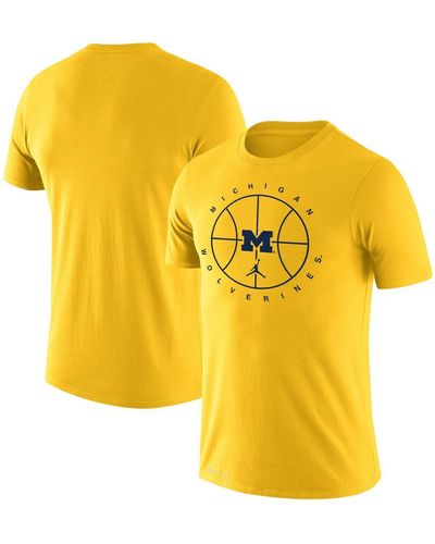 Nike Michigan Wolverines Basketball Icon Legend Performance T-shirt - Yellow