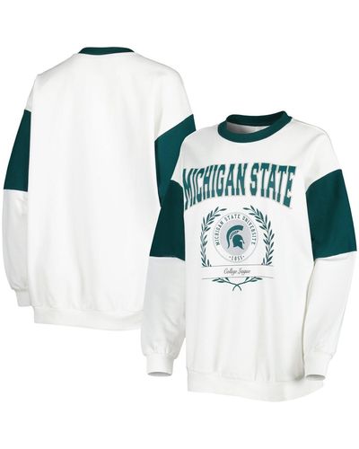 Gameday Couture Michigan State Spartans It's A Vibe Dolman Pullover Sweatshirt - Blue