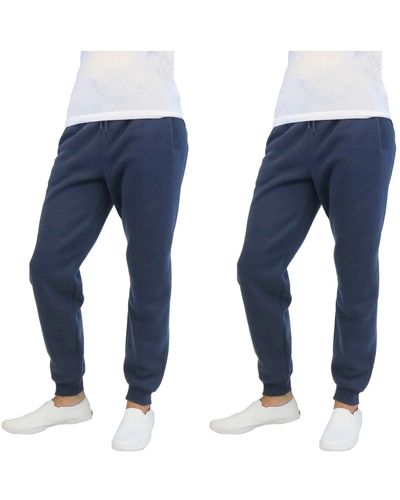 Galaxy By Harvic 2-packs Slim-fit Fleece jogger Sweatpants - Blue