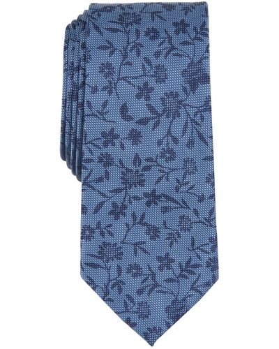 BarIII Cornell Floral Tie - Blue