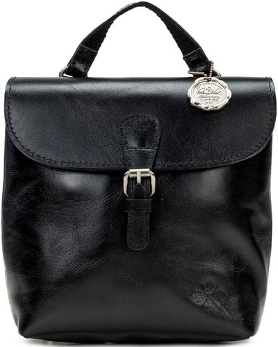 Patricia Nash Small Vatoni Convertible Leather Backpack - Black