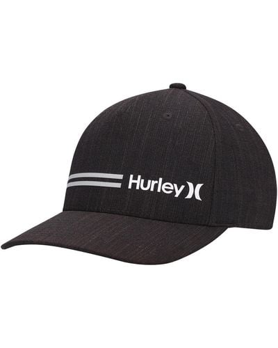 Hurley Black H20-dri Line Up Flex Hat