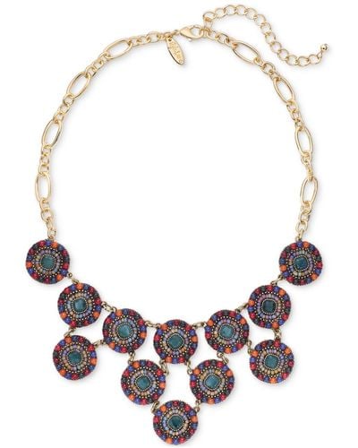 Style & Co. Beaded Circle Statement Necklace - Metallic