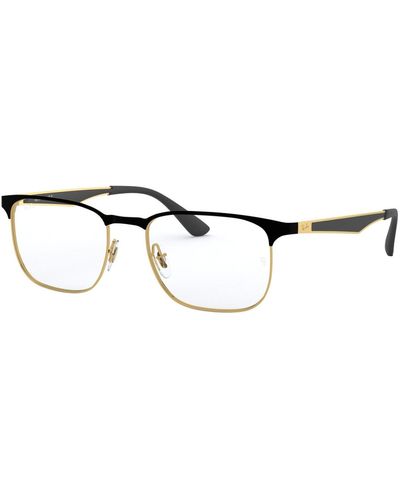 Ray-Ban Rx6363 Square Eyeglasses - Metallic