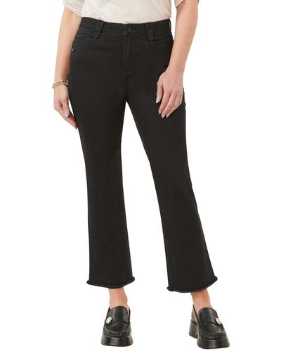 Democracy "ab" Solution Cropped Itty Bitty Flare Jeans - Black