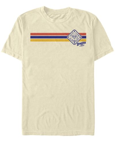 Fifth Sun Spongey Stripes Short Sleeve Crew T-shirt - Natural