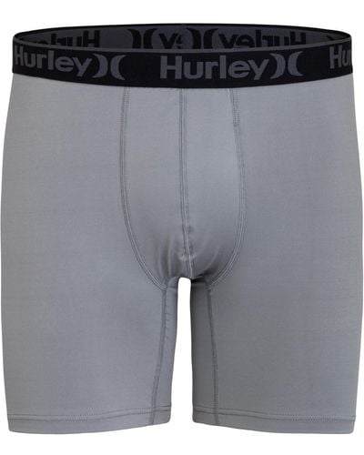 Hurley Quick Dry Shorebreak Boxer Brief Underwear - Gray