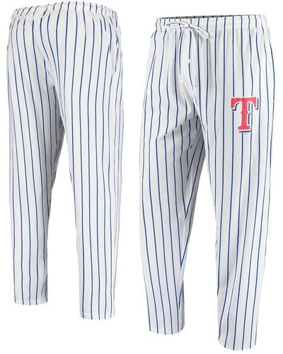 Concepts Sport Texas Rangers Vigor Pinstripe Pants - White