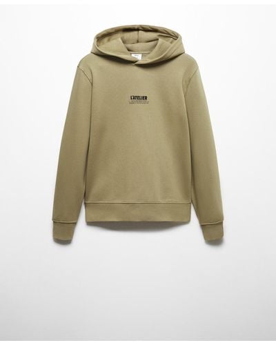 Mango Embroidered Hoodie - Green
