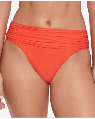 Lauren by Ralph Lauren Beach Club Ruched Bikini Bottoms - Orange