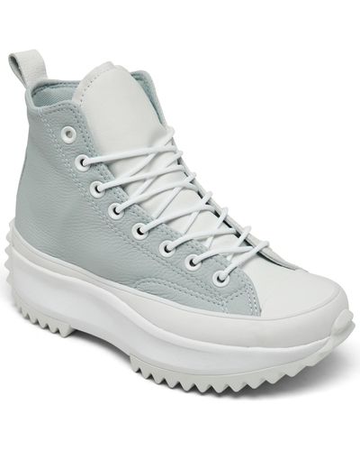 Converse Run Star Hike Platform Utility Leather High Top Sneaker Boots From Finish Line - Gray