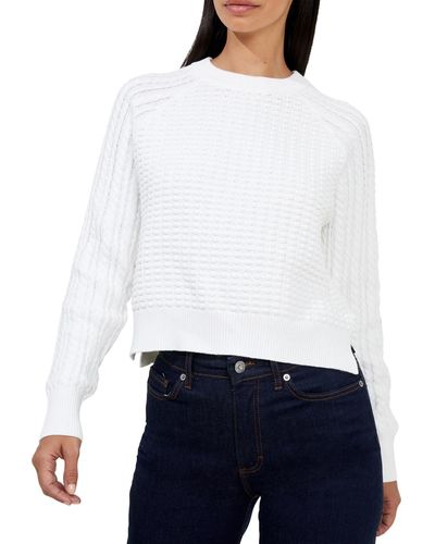 French Connection Mozart Popcorn Cotton Sweater - White