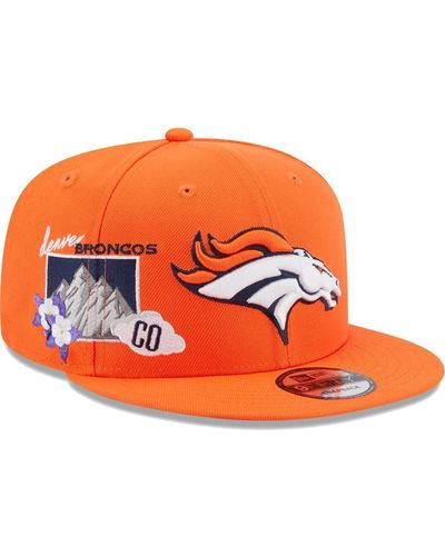 KTZ Denver Broncos Icon 9fifty Snapback Hat - Orange