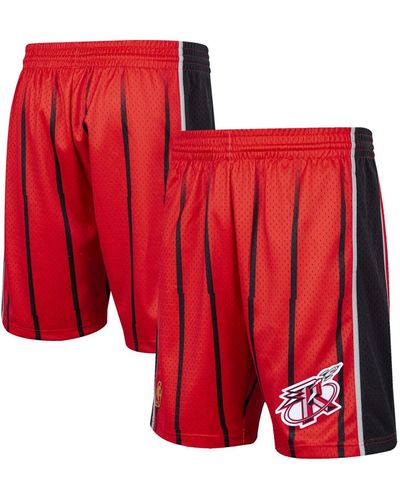 Men's Mitchell & Ness Hakeem Olajuwon Red Houston Rockets Hardwood Classics Off-Court Swingman Jersey Size: Small
