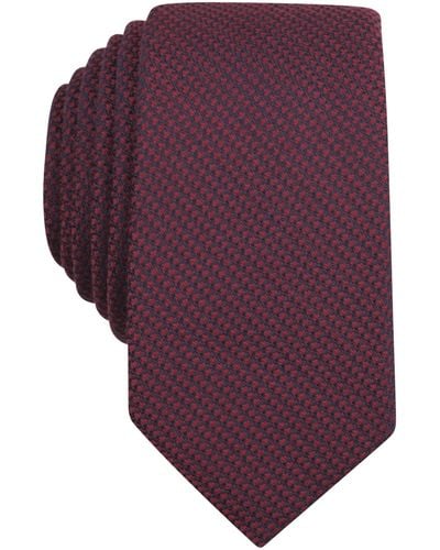 BarIII Solid Knit Skinny Tie - Purple