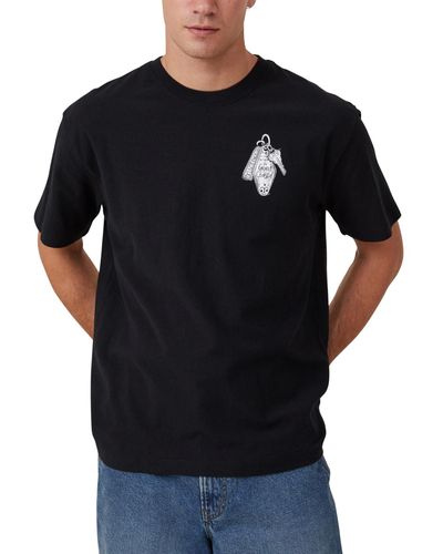 Cotton On Premium Loose Fit Art T-shirt - Black