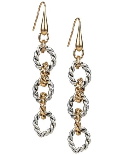 Patricia Nash Rope Ring Drop Earrings - Metallic