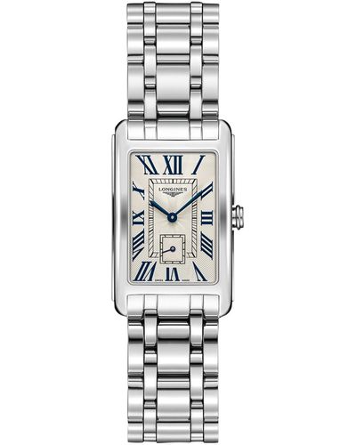 Longines Swiss Dolcevita Stainless Steel Bracelet Watch 23x37mm L55124716 - White
