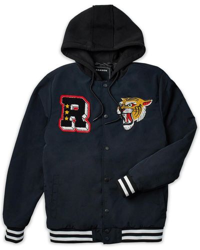 Reason Tigers Varsity Hooded Jacket - Blue