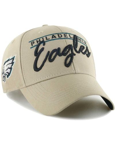 '47 Khaki Philadelphia Eagles Atwood Mvp Adjustable Hat - Natural