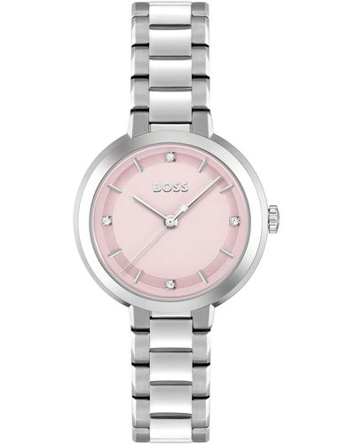 BOSS Sena Quartz Silver-tone Watch 34mm - Pink