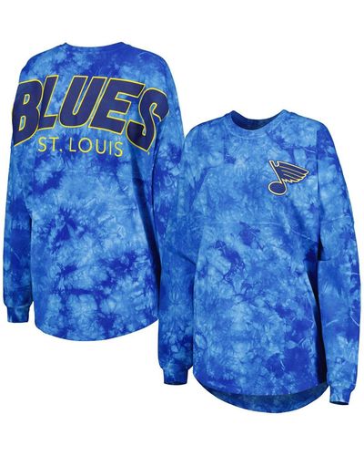 Fanatics St. Louis S Crystal-dye Long Sleeve T-shirt - Blue