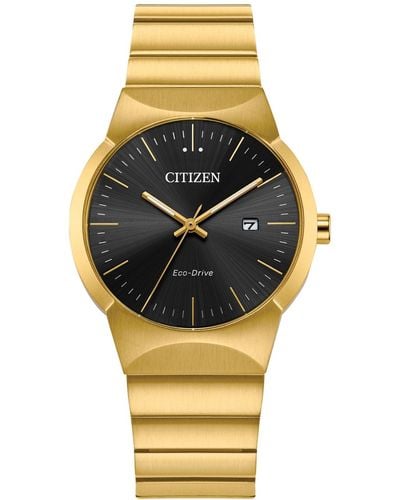 Citizen Eco-drive Axiom Gold-tone Stainless Steel Bracelet Watch 32mm - Metallic