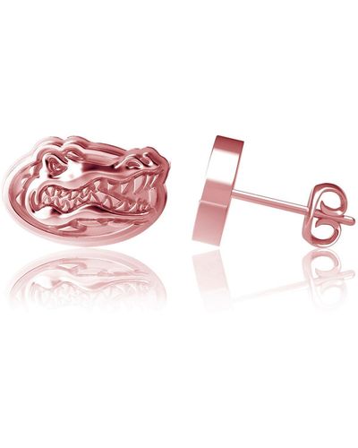 Dayna Designs Florida Gators Rose Post Earrings - Pink