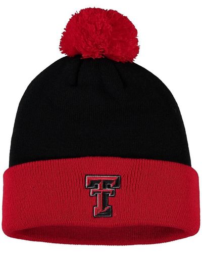 Top Of The World Black And Red Texas Tech Red Raiders Core 2-tone Cuffed Knit Hat