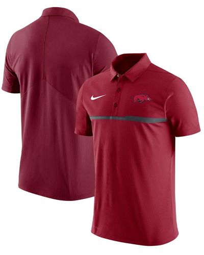 Nike Arkansas Razorbacks Coaches Performance Polo Shirt - Red