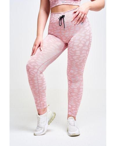 Twill Active Mystique Recycled Leopard legging - Pink