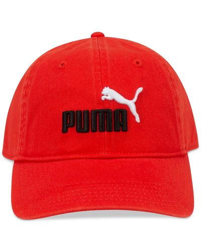 PUMA #1 Adjustable Cap 2.0 Strapback Hat - Red