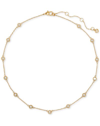 Kate Spade Gold-tone Cubic Zirconia Station Necklace - Natural