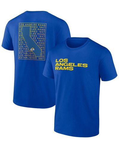 Profile Los Angeles Rams Big And Tall Two-sided T-shirt - Blue