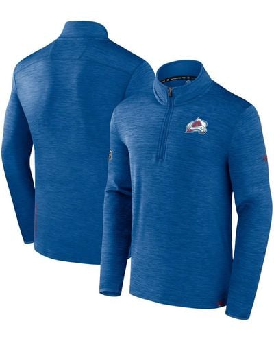 Fanatics Colorado Avalanche Authentic Pro Quarter-zip Pullover Top - Blue