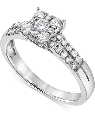 Macy's Diamond Halo Engagement Ring (1/2 Ct. T.w. - White