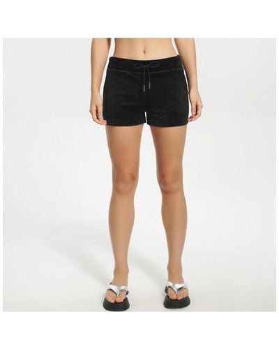 Juicy Couture Classic Velour Juicy Short With Back Bling - Black