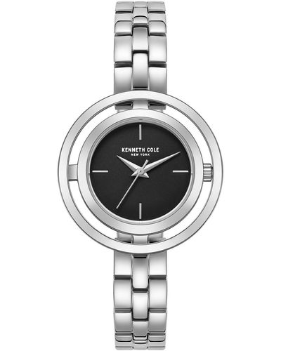Kenneth Cole Transparency Dial -tone Stainless Steel Bracelet Watch 32mm - Metallic
