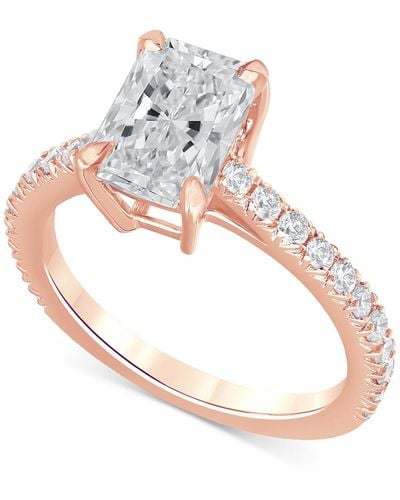 Badgley Mischka Certified Lab-grown Diamond Radiant-cut Engagement Ring (2-1/2 Ct. T.w. - White