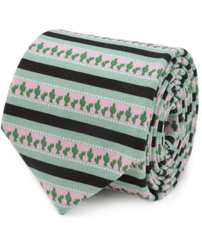 Cufflinks Inc. Texas Cactus Stripe Tie - Green