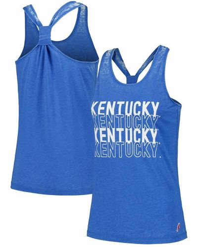 League Collegiate Wear Kentucky Wildcats Stacked Name Racerback Tank Top - Blue