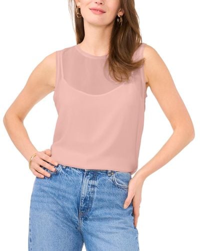 Vince Camuto Layered Sleeveless Top - Blue
