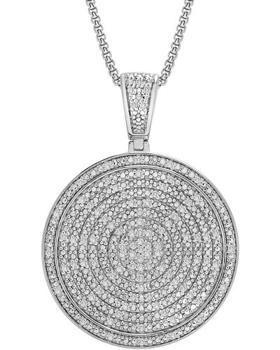 Macy's Diamond Circle 22" Pendant Necklace (1/2 Ct. T.w. - Metallic